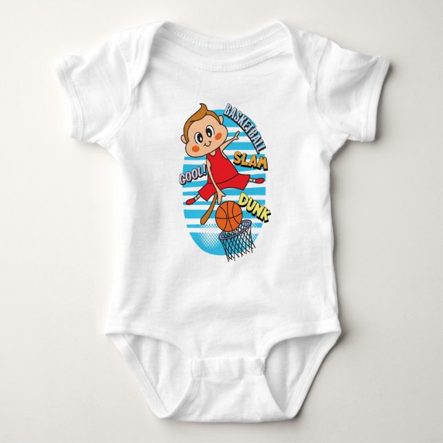 Body Para Bebé Mono de baloncesto  (Anverso)