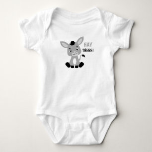 Body Para Bebé Mono de bebé divertido con burro y heno Romper de