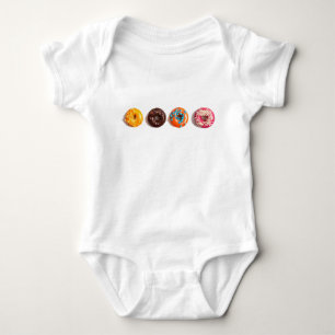 Body Para Bebé Mono de la impresión del buñuelo de los bebés