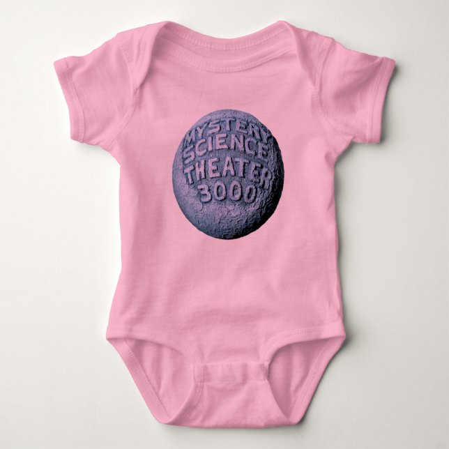 Body Para Bebé Mono de la luna de MST3K (rosa) (Anverso)