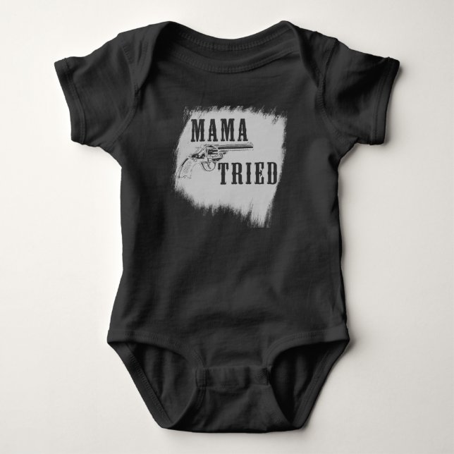 Body Para Bebé Mono de la OSCURIDAD del país de Merle Haggard de (Anverso)