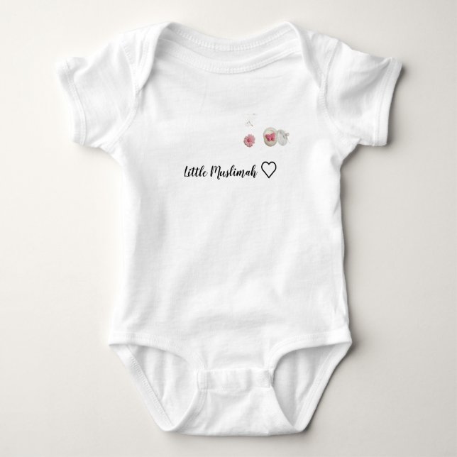 Body Para Bebé Mono de Muslimah pequeño (Anverso)