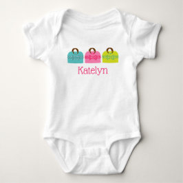 Body Para Bebé Mono de punto polka personalizado Bodysuit o camis