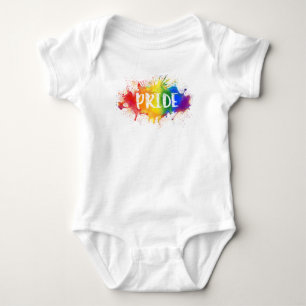 Body Para Bebé Mono del arco iris de la acuarela del chapoteo del