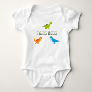 Body Para Bebé Mono del bebé con los dinosaurios a personalizar