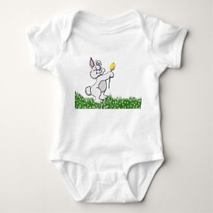Body Para Bebé Mono del bebé - conejito y tulipán