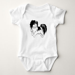 Body Para Bebé Mono del bebé del perro de Chin del japonés