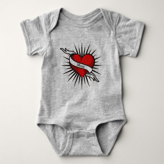 Body Para Bebé Mono del corazón de la mamá