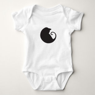 Body Para Bebé Mono del gato negro