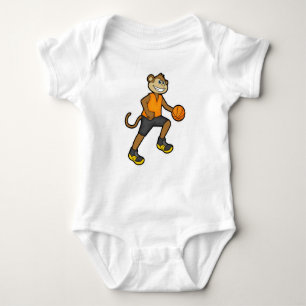 Body Para Bebé Mono en el baloncesto