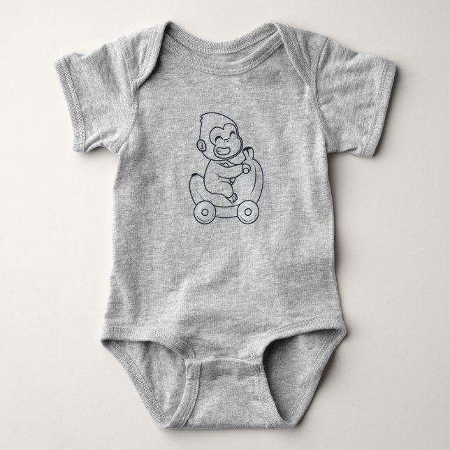 Body Para Bebé mono lindo (Anverso)