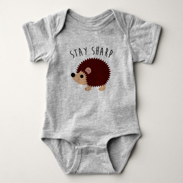 Body Para Bebé Mono lindo del bebé del erizo (Anverso)