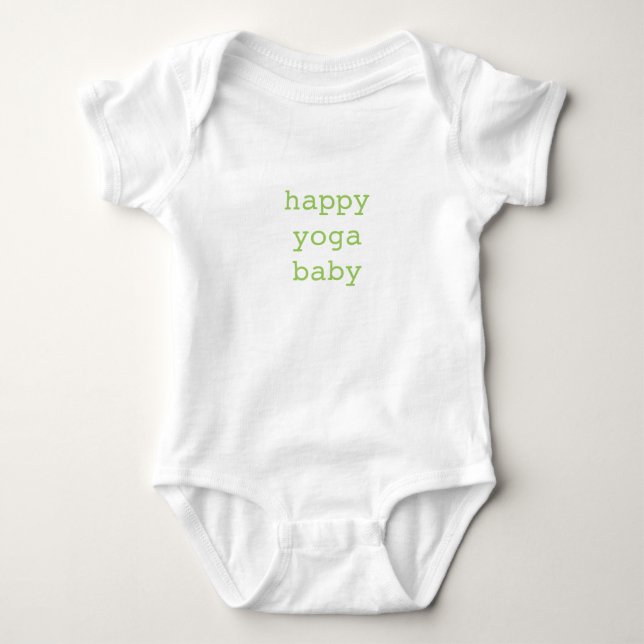 Body Para Bebé Mono orgánico del bebé feliz de la yoga (Anverso)