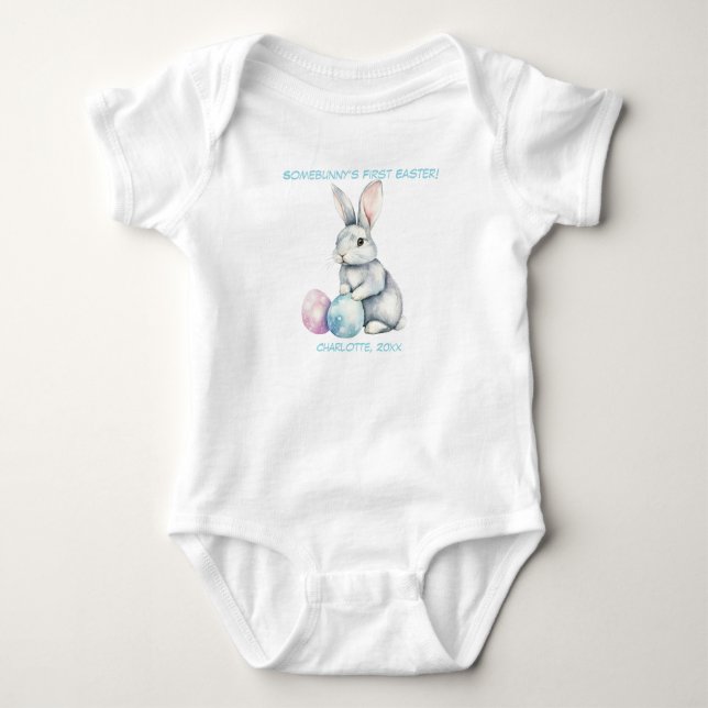 Body Para Bebé Mono personalizable 🐇Romper de conejito emocionan (Anverso)
