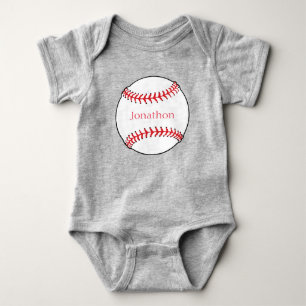 Body Para Bebé Mono personalizado del bebé del béisbol