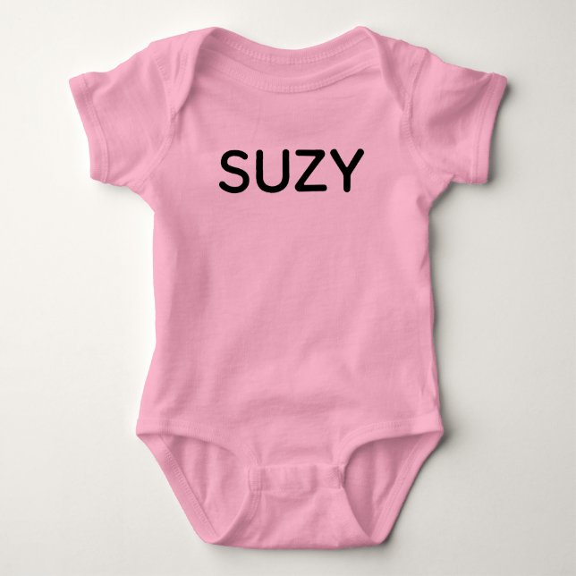 BODY PARA BEBÉ MONO PERSONALIZADO PARA BEBÉ ROSA (Anverso)