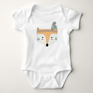 Body Para Bebé Mono tribal del bebé del Fox de Boho