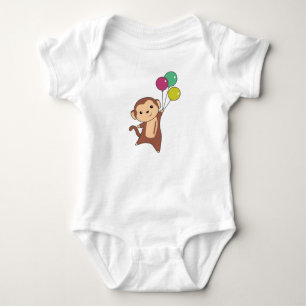 Body Para Bebé Mono vuela Con Globos Arriba Dulce