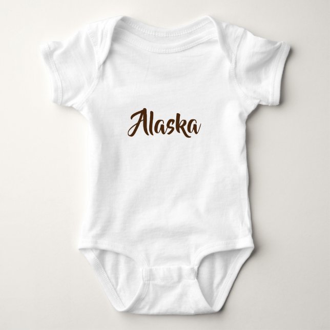 Body Para Bebé Monograma de Alaska (Anverso)