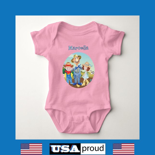 Body Para Bebé Monograma de la vieja familia de granjas 🐮 de Mac (Subido por el creador)