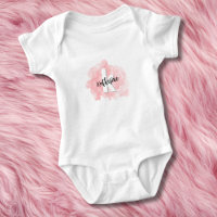 Monograma de Niña en Acuarela Rosa