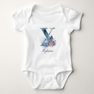 Body Para Bebé Monograma de nombre personalizado personalizado pe