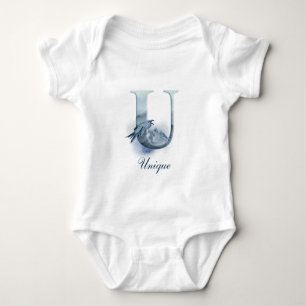 Body Para Bebé Monograma de nombre personalizado personalizado pe