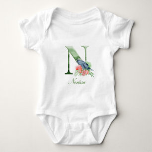 Body Para Bebé Monograma de nombre personalizado personalizado pe