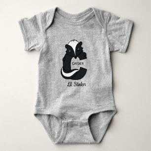 Body Para Bebé Monograma del zorrillo de Lil Stinker