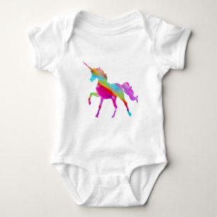 Body Para Bebé Monograma mágico con arco iris
