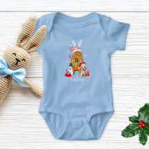 Monograma Navidades Santa Gingerbread Letra A Boy