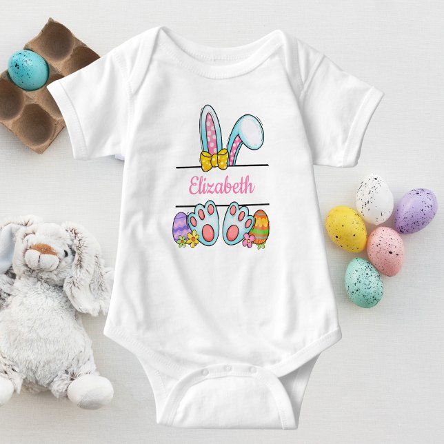 Body Para Bebé Monograma Pascua de Pascua de Novia (Subido por el creador)