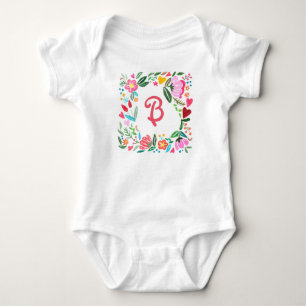 Body Para Bebé Monograma personalizado Ropa de bebé Monograma per