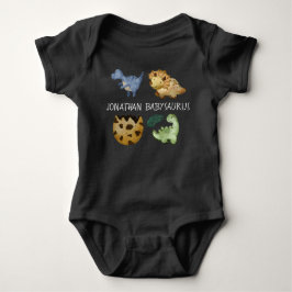 Body Para Bebé Monogramados Encantadores Dinosaurios Cute acuarel