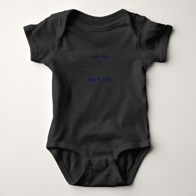 Body Para Bebé Monogramo de traje de bebé (Anverso)