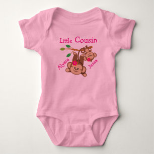 Body Para Bebé Monos Chicas personalizados Pequeño primo