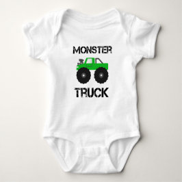 Body Para Bebé Monster truck verde