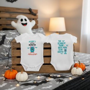 Body Para Bebé Monstruito de Mamá Halloween Divertido