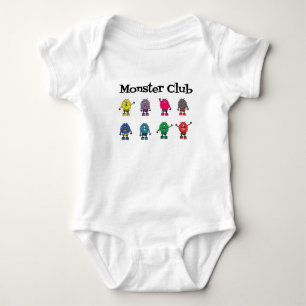 Body Para Bebé Monstruo Club Traje para el cuerpo del bebé