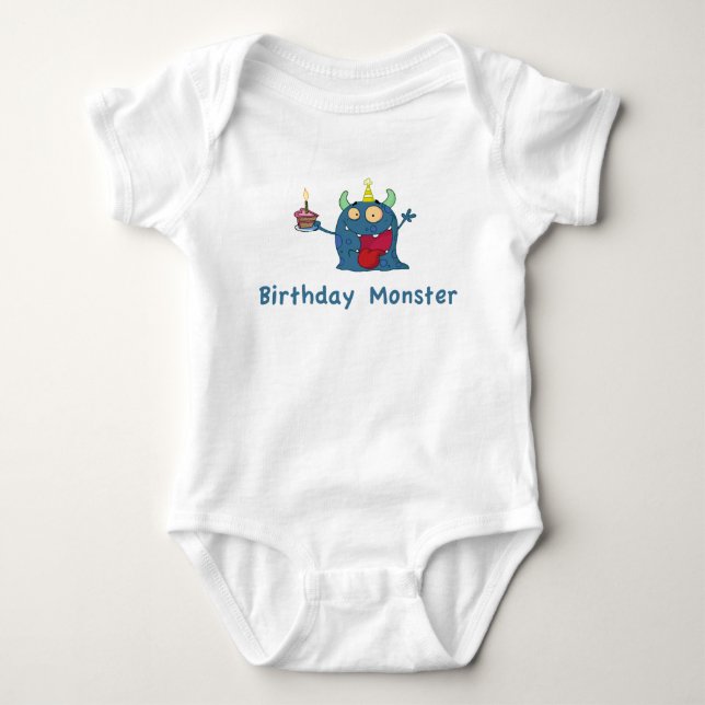 Body Para Bebé Monstruo de Cumpleaños (Anverso)