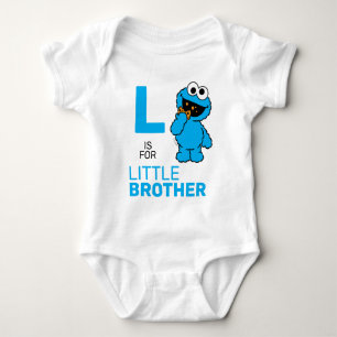 Body Para Bebé Monstruo de las Galletas   L es de hermanito