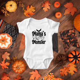 Body Para Bebé Monstruo de Mamá, Halloween de diseño familiar