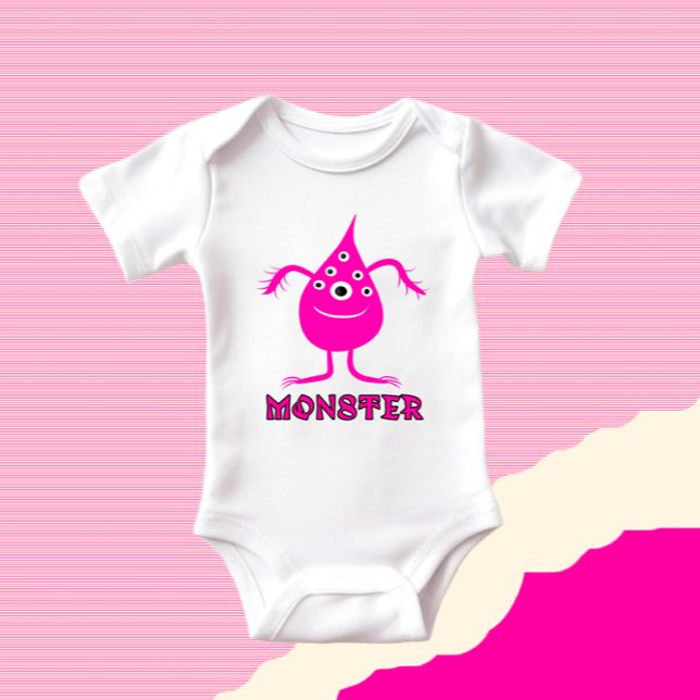 Body Para Bebé Monstruo rosa (Subido por el creador)