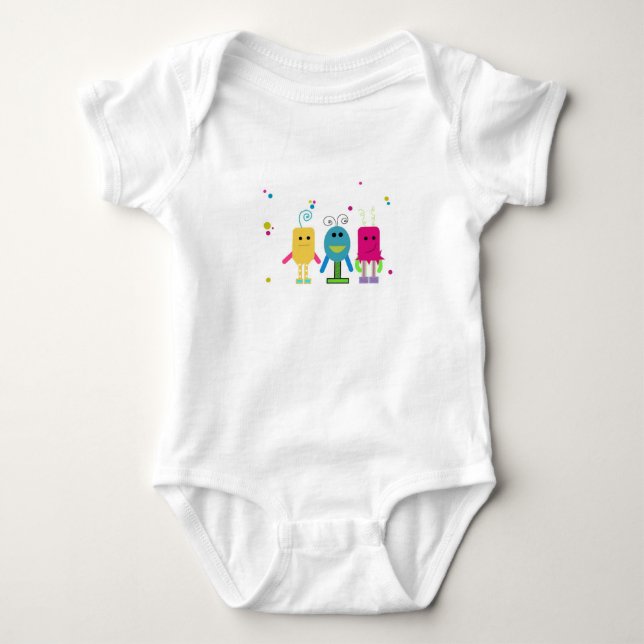 Body Para Bebé Monstruos Adorables (Anverso)
