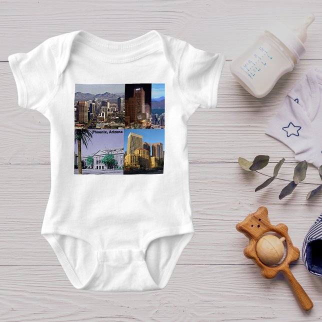 Body Para Bebé Montaje de Phoenix Arizona (Phoenix Arizona Montage Baby Bodysuit)