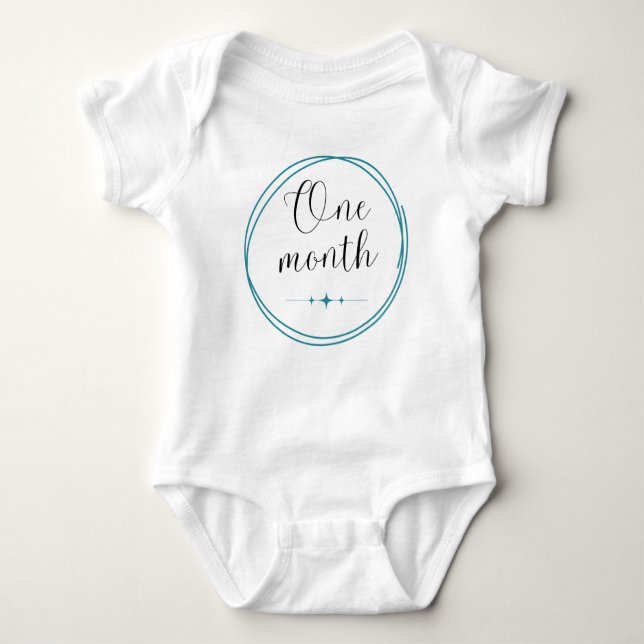 Body Para Bebé Monthly Milestone Bodysuit 1 Mes (Anverso)
