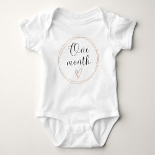 Body Para Bebé Monthly Milestone Bodysuit 1 Mes