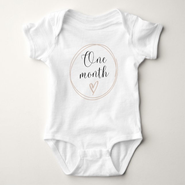 Body Para Bebé Monthly Milestone Bodysuit 1 Mes (Anverso)