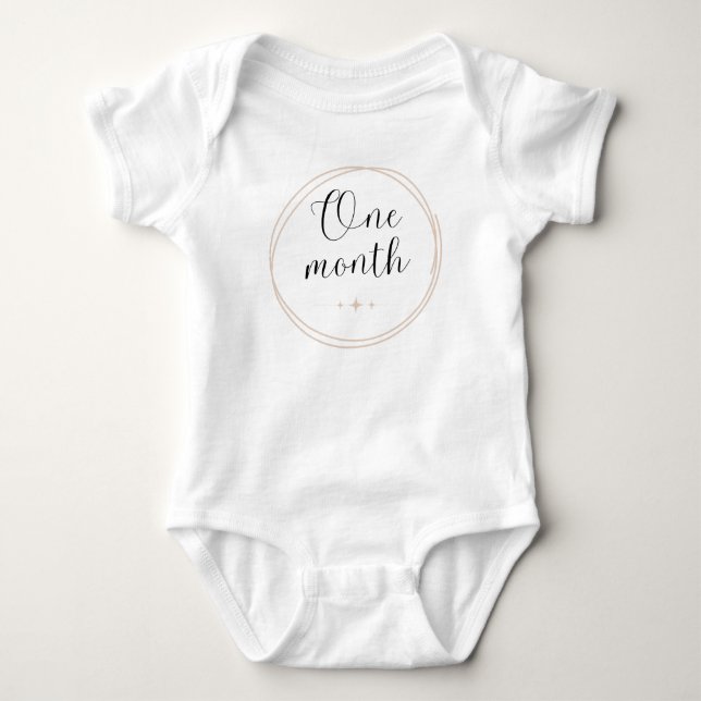 Body Para Bebé Monthly Milestone Bodysuit 1 Mes (Anverso)