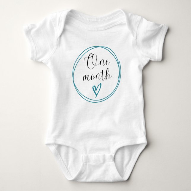 Body Para Bebé Monthly Milestone Bodysuit 1 Mes (Anverso)